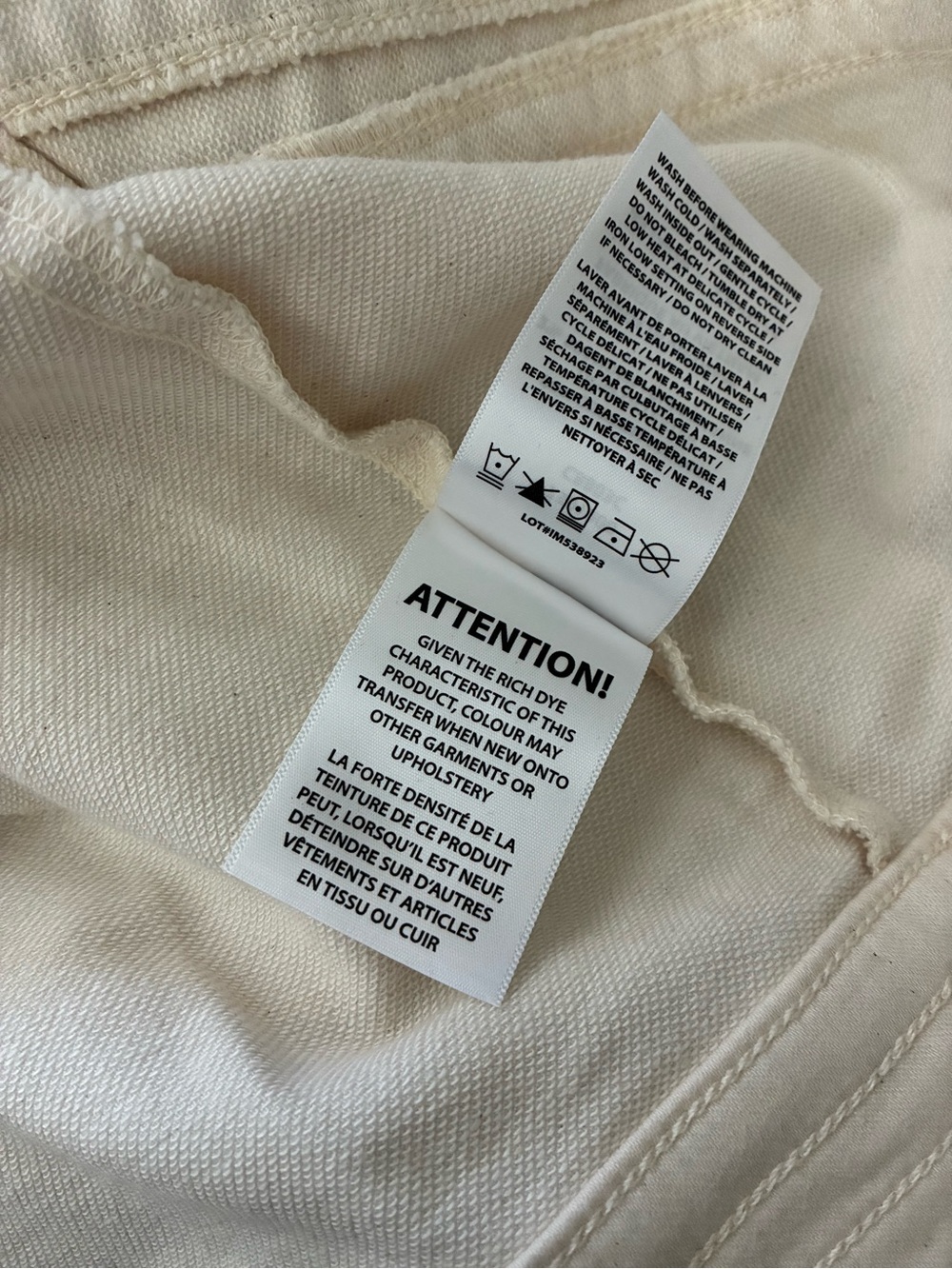 Cream white denim jacket - Picture 7 of 8